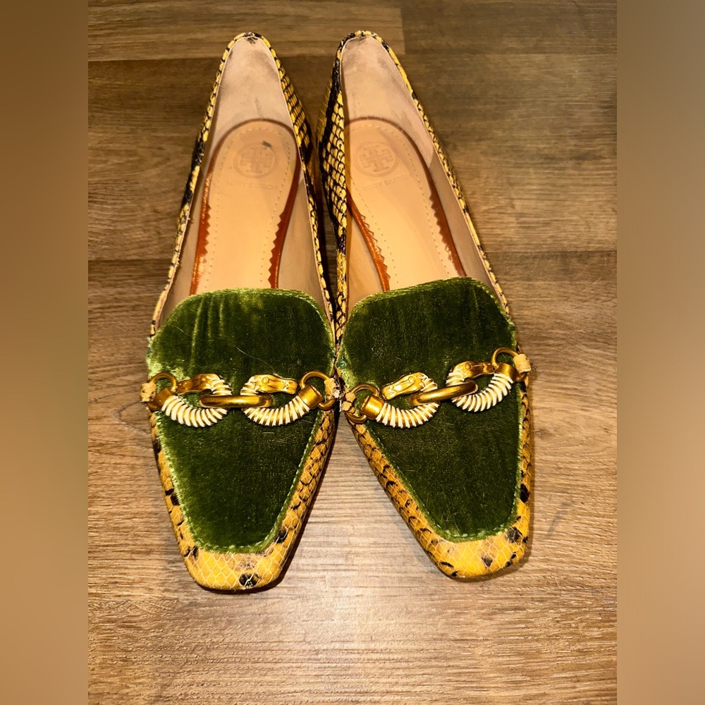 Tory Burch Snakeskin Loafers